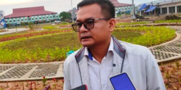 Anggota Komisi III DPRD Provinsi Jambi, Juwanda bersama dengan Rusdi melakukan sidak ke Ruang Terbuka Hijau (RTH) Park Putri Pinang Masak, Selasa (17/1/2023).