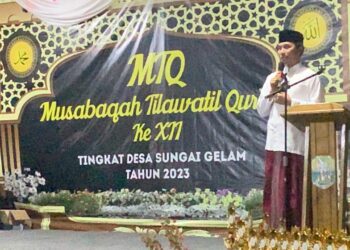 Edi Purwanto Hadiri Pembukaan MTQ ke 12 tingkat Desa Sungai Gelam.
