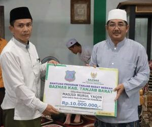 Pemkab Tanjab Barat Melaksanakan Safari Ramadhan di Desa Karya Maju Kecamatan Pengabuan