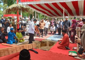 Al Haris Hadiri Peletakan Tegak Tiang Tuo Mega Proyek Revitalisasi KCBN Muarajambi