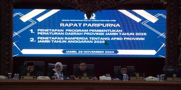 DPRD Provinsi Jambi Tetapkan APBD 2025 Sebesar Rp 4,575 Triliun