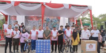 Senam Bersama dan Jalan Santai HUT ke-79 TNI: Sekda Tanjab Barat Tegaskan Kebersamaan TNI dan Masyarakat