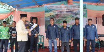 Bupati Tanjab Barat Resmikan Pengukuhan Serikat Pekerja dan Peletakan Batu Pertama Pabrik PT. Semesta Tenera