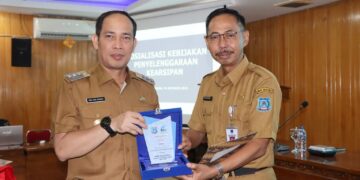 Pjs. Bupati Tanjab Barat Hadiri Sosialisasi Kebijakan Kearsipan Dinamis Tahun 2024